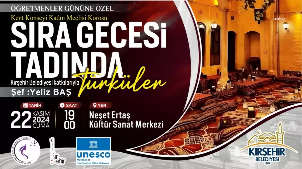 Kırşehir’de Öğretmenler Günü’ne Özel Türküler Konseri